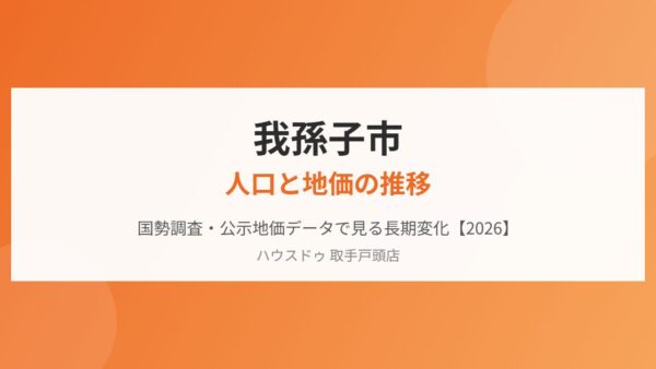 我孫子市の人口と地価の推移【2026】