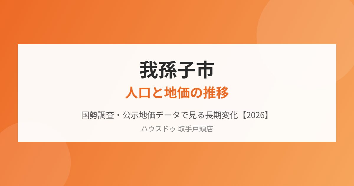 我孫子市 人口と地価の推移 ハウスドゥ取手戸頭店