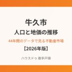 牛久市の人口と地価の推移 ハウスドゥ取手戸頭