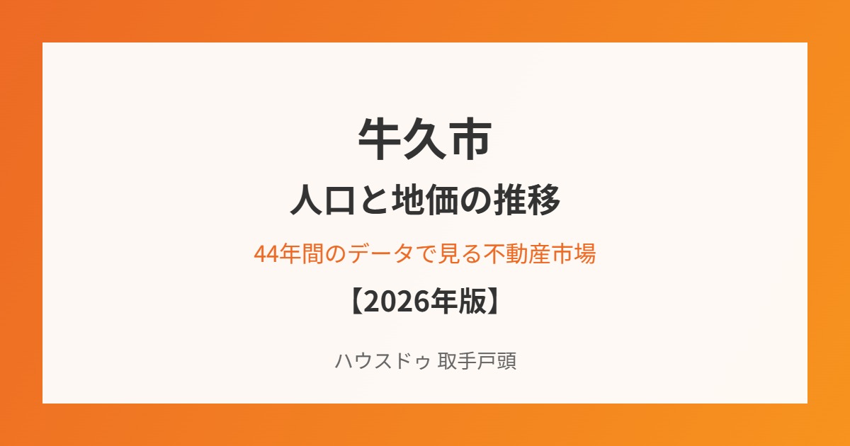 牛久市の人口と地価の推移 ハウスドゥ取手戸頭