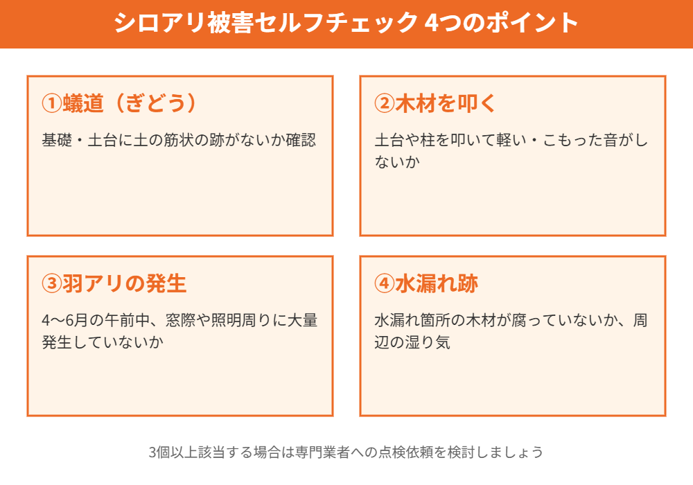 シロアリ被害セルフチェック4つのポイント｜ハウスドゥ取手戸頭店